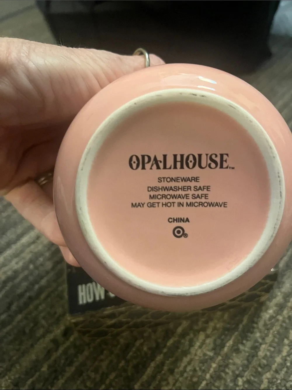 Sweet Pink Ceramic Opal House Stoneware Mug - Home Accents